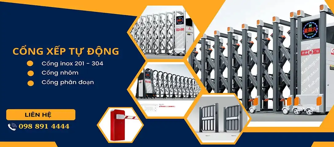 Cửa cổng xếp tự động