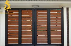 Cửa sắt giả vân gỗ tinh tế