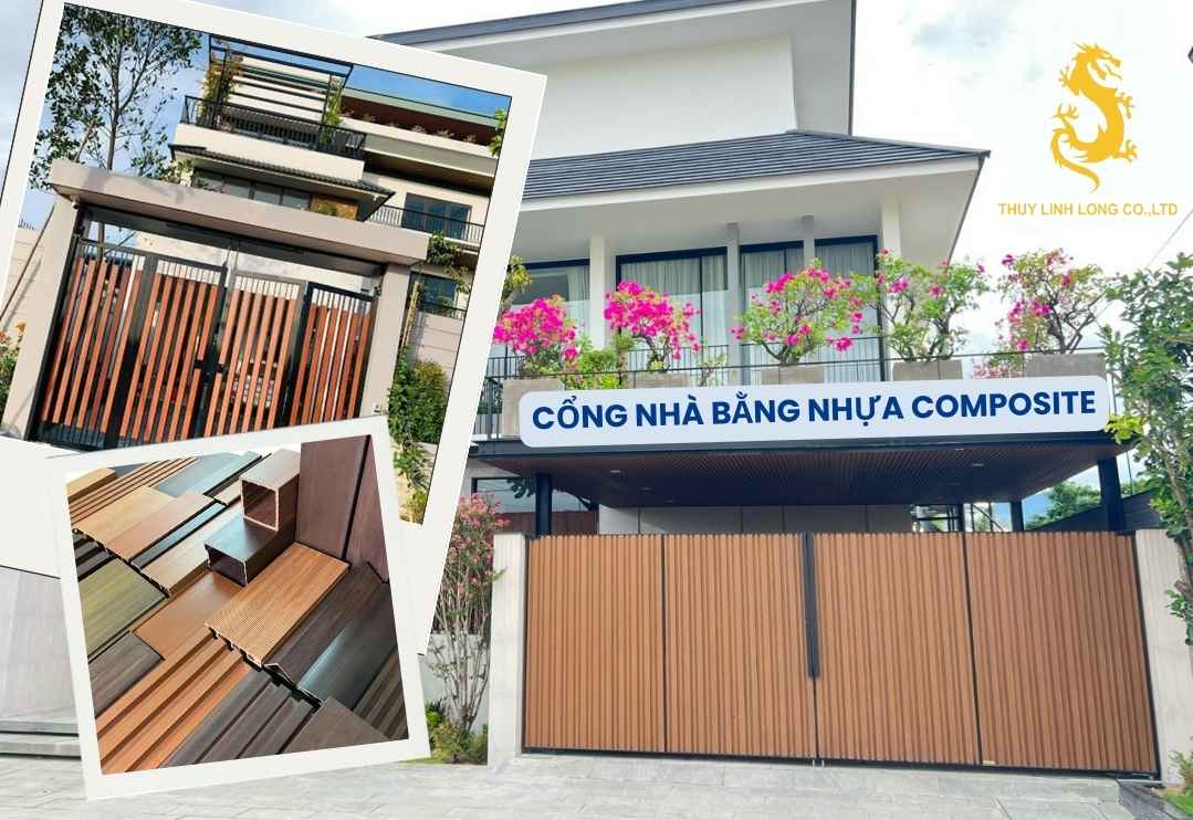 Nhựa composite làm cổng nhà đa dạng về màu sắc, mẫu mã