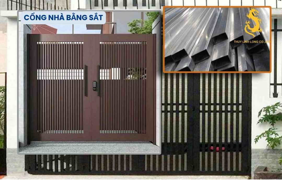 Sắt là vật liệu làm cổng nhà phổ biến nhất
