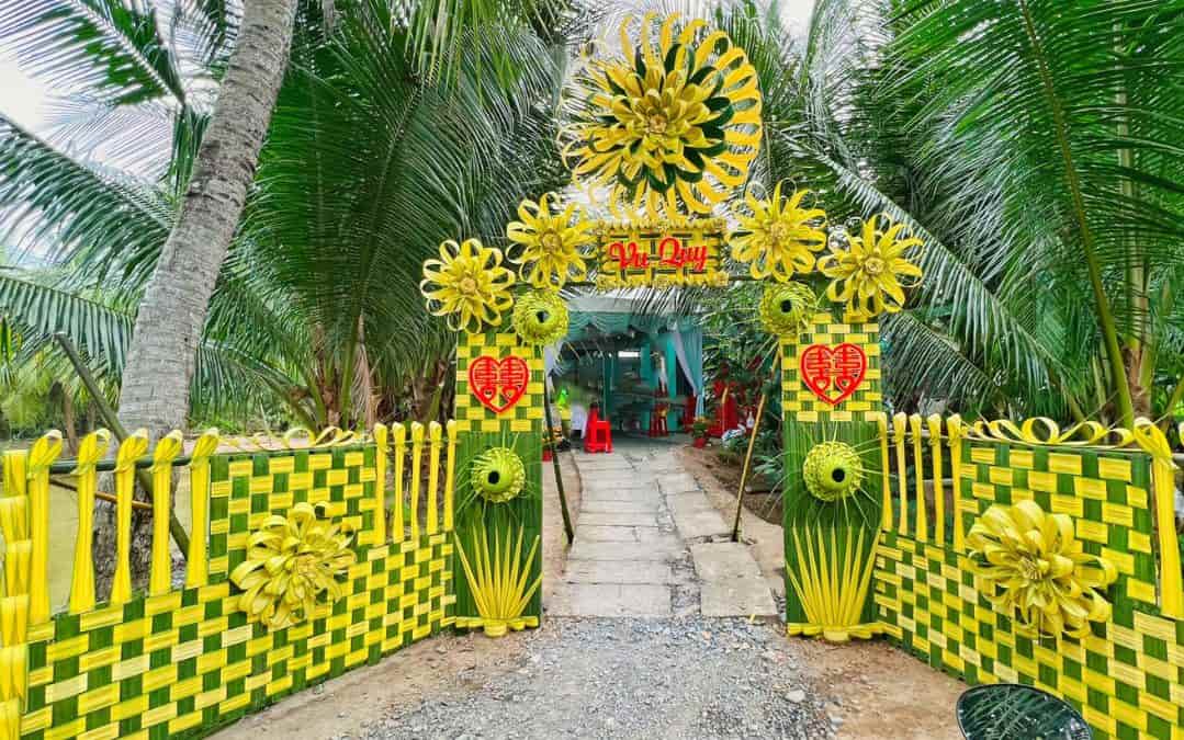 Cổng cưới lá dừa chuẩn miền Tây