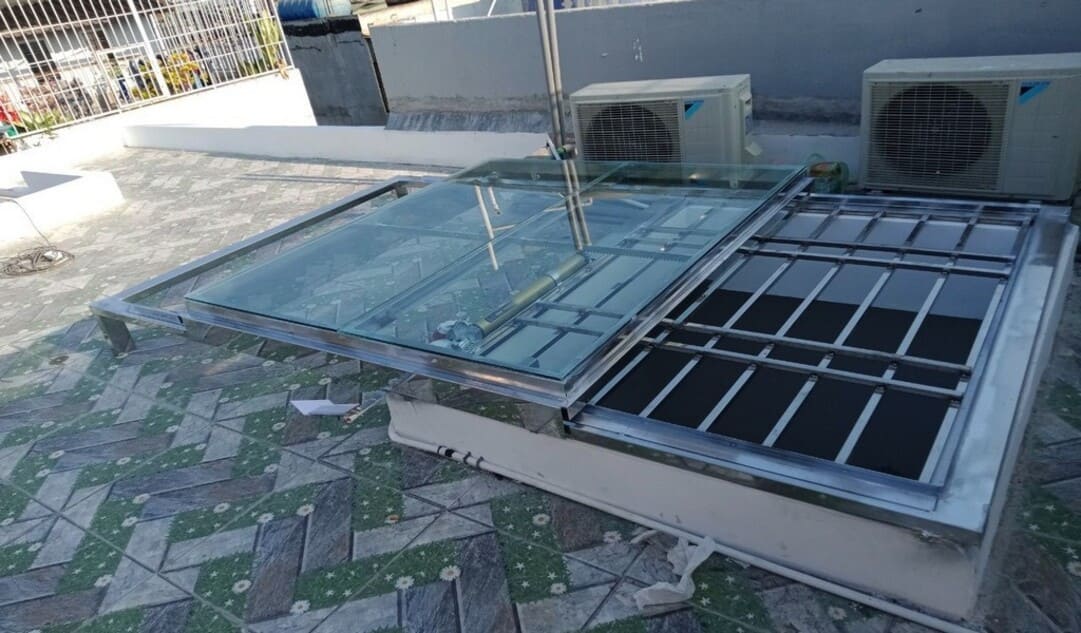 Cửa tự động cho giếng trời mang đến nhiều tiện ích