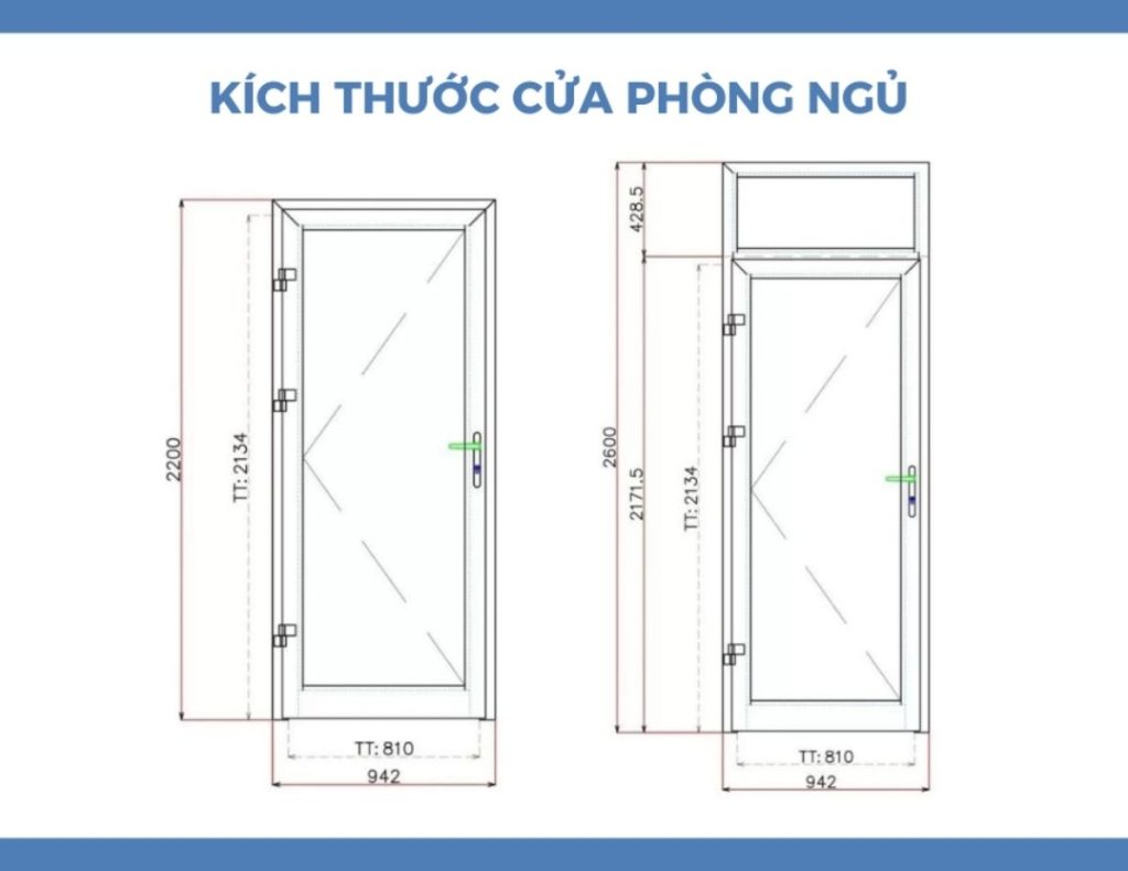 Tham khảo kích thước cửa phòng ngủ chuẩn phong thủy