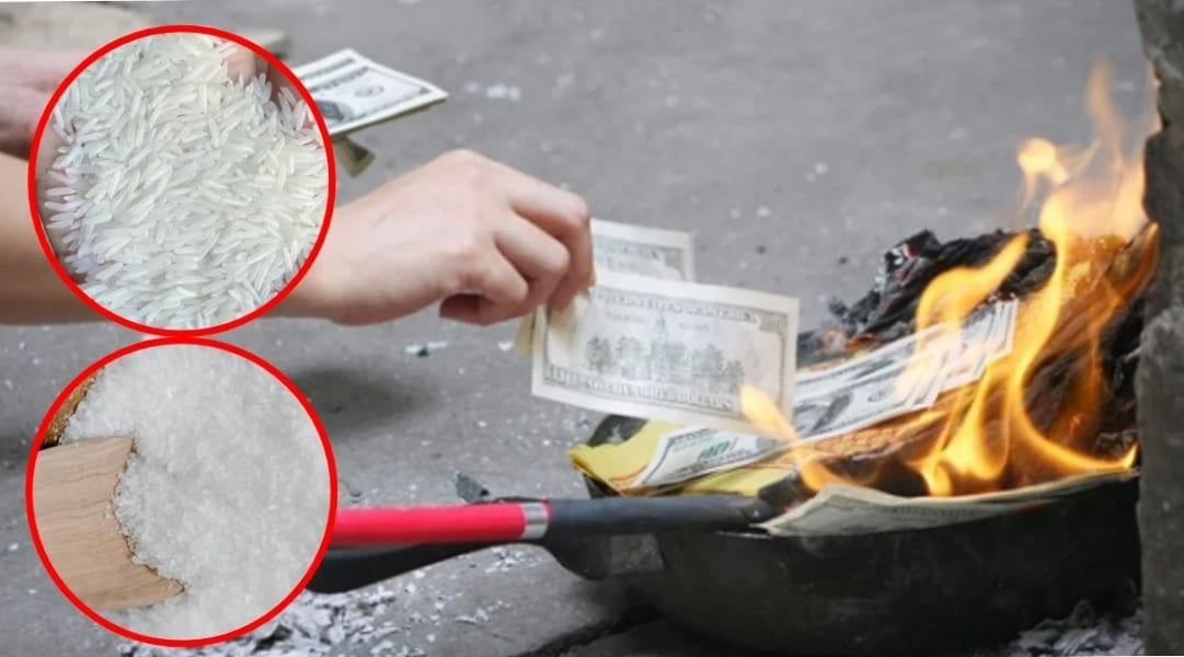 Rắc muối gạo vào lúc sáng sớm