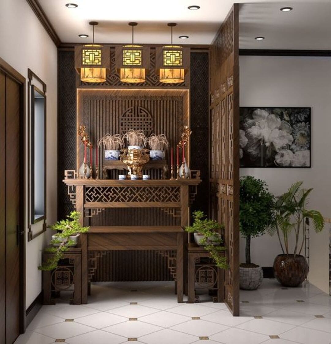 Sử dụng vách ngăn và bình phong